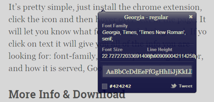 Servizio di riconoscimento dei font WhatFont