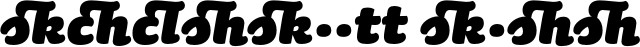 SaunaLigatures-BlackItalicSwash