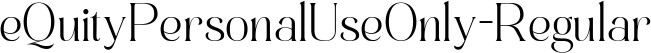 eQuity Personal Use Only Reg