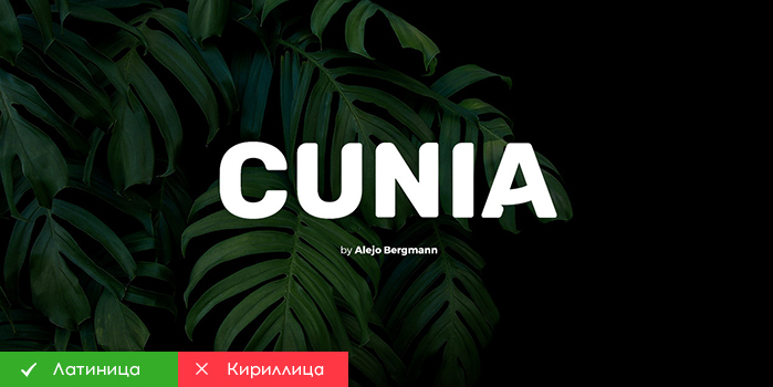 Стильный шрифт Cunia