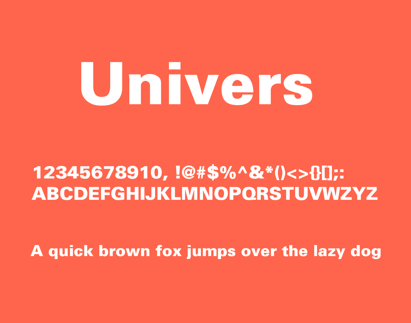 Шрифт Univers